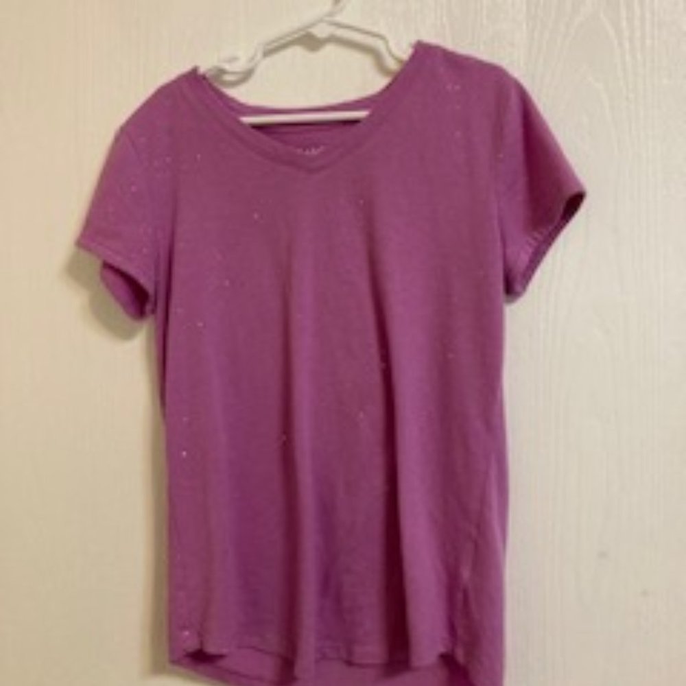 Violet sparkle short sleeve